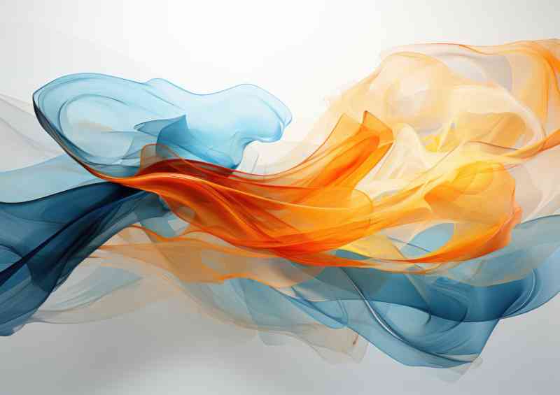 Smokey coloured lines swirling | Metal Poster