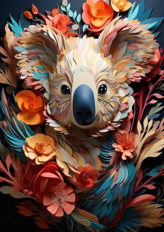 Art and Nature Intertwined For Kev The Koala | Metal Poster