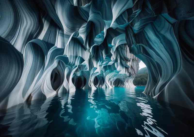 Marble Caves Chile | Metal Poster