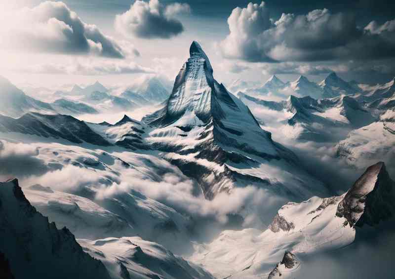 Matterhorn Iconic Peak Metal Poster
