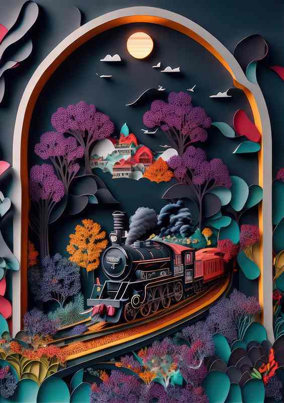 Exploring the City of Lights by Train | Metal Poster