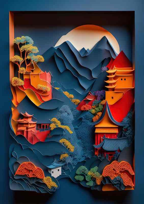 Mountain High Little Villages | Metal Poster