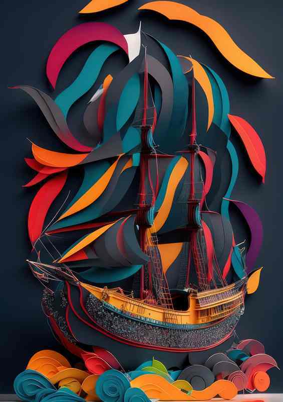 Venetian Journey Life On A Ship | Metal Poster