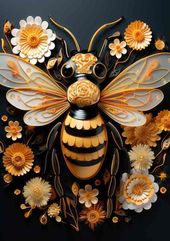 Whispering Petals The Art of Bessie The Bee and Fauna | Metal Poster