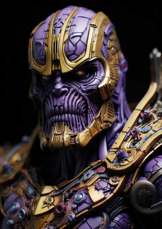Thanos hyper plasticine peuple and gold | Metal Poster