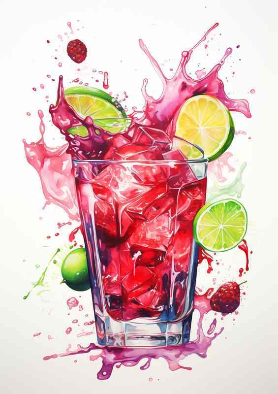 Pasion Row Rendezvous A Display of Mixed Drinks | Metal Poster