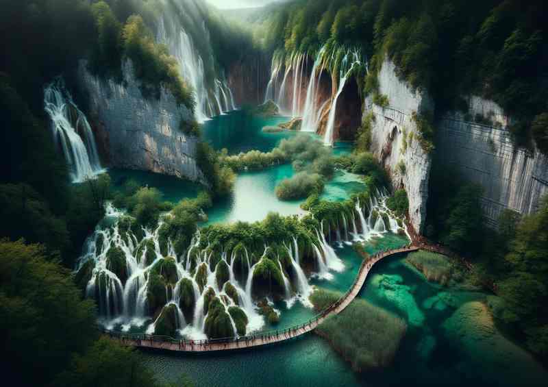 Plitvice Park Waterfalls | Metal Poster