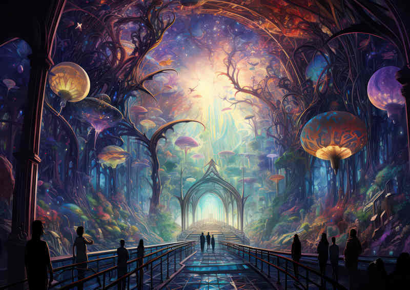 Walking In an enchanted fantasy world | Metal Poster