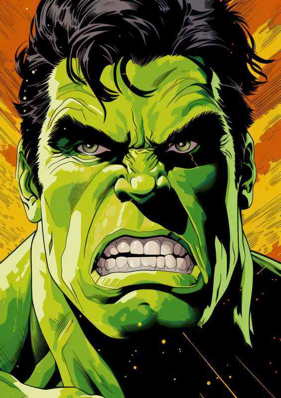 The Hulk pop art style | Metal Poster