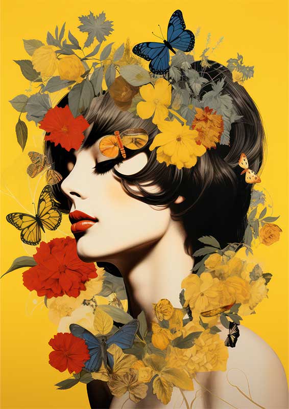 Vibrant Identity collage featuring a woman | Metal Poster