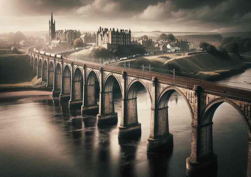 Royal Border Bridge Berwick Tweed | Metal Poster
