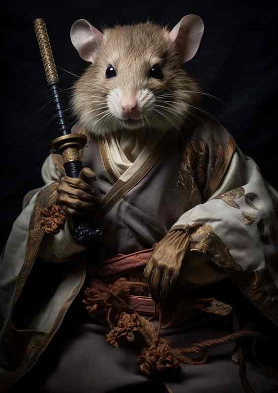 Anthropomorphic Rats in Karate Gear | Metal Poster