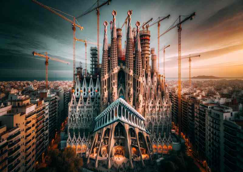 Sagrada Família Metal Poster | Gaudí's Masterpiece