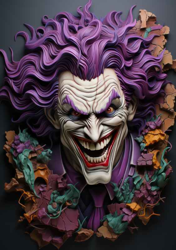 The Joker hyper plasticine style | Metal Poster