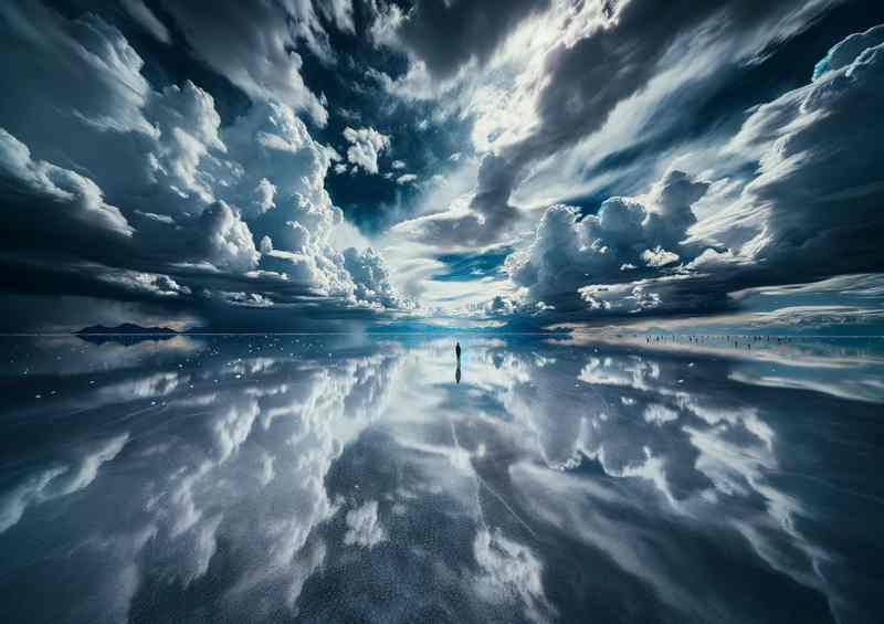 Salar Uyuni Bolivia Salt Flats Mirror Sky Canvas/Metal Poster