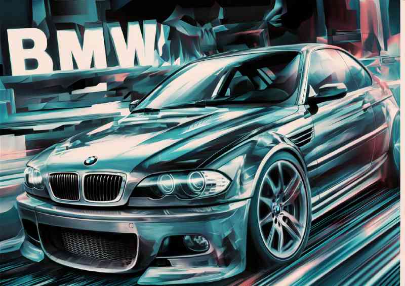 Breathtaking art design BMW M3 | Metal Poster