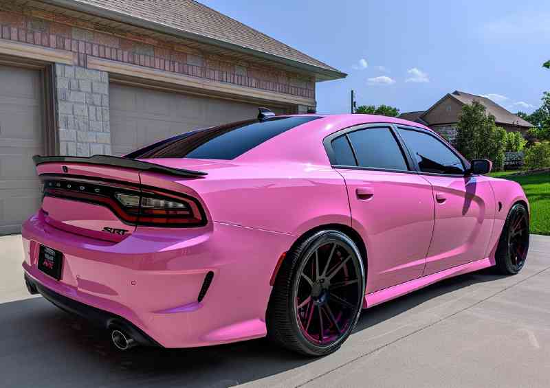 Dodge charger srt hellcat pink candy | Metal Poster