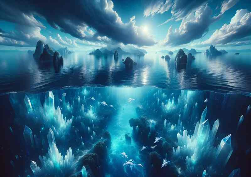 Sapph Seas Crystal Reflect Dream Metal Poster