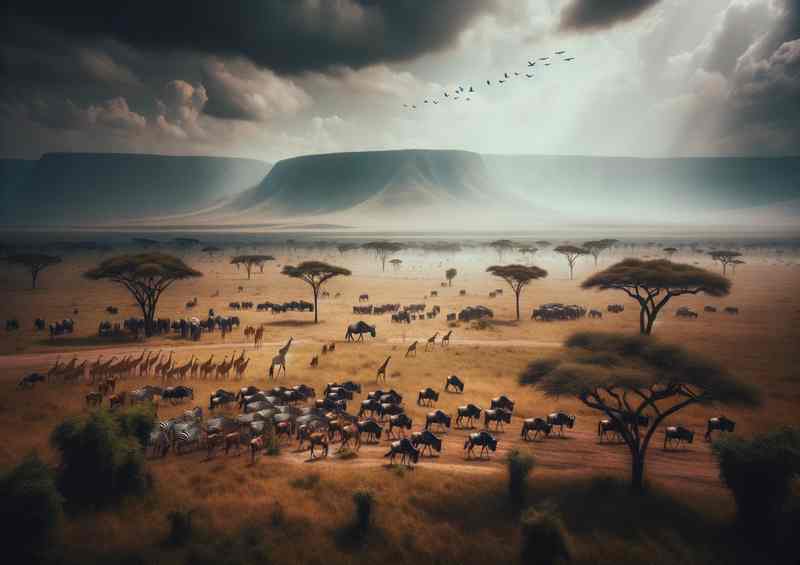 Serengeti NP Tanzania | Big Five Metal Poster (60 characters)
