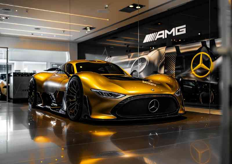 Mercedes style AMG golden style vision | Metal Poster
