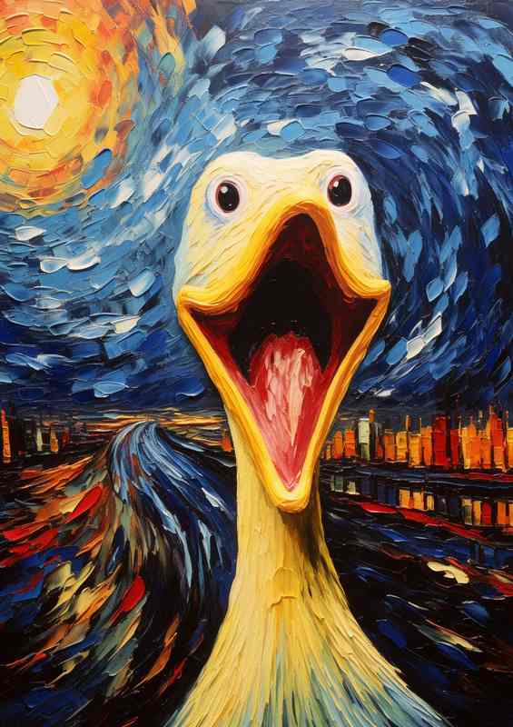 The scream a goose | Metal Poster