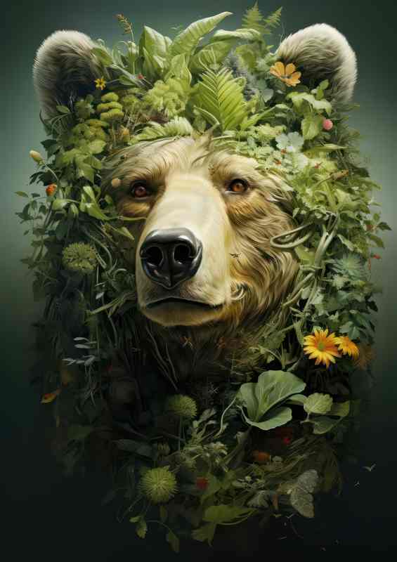 Forest Bear Metal Poster