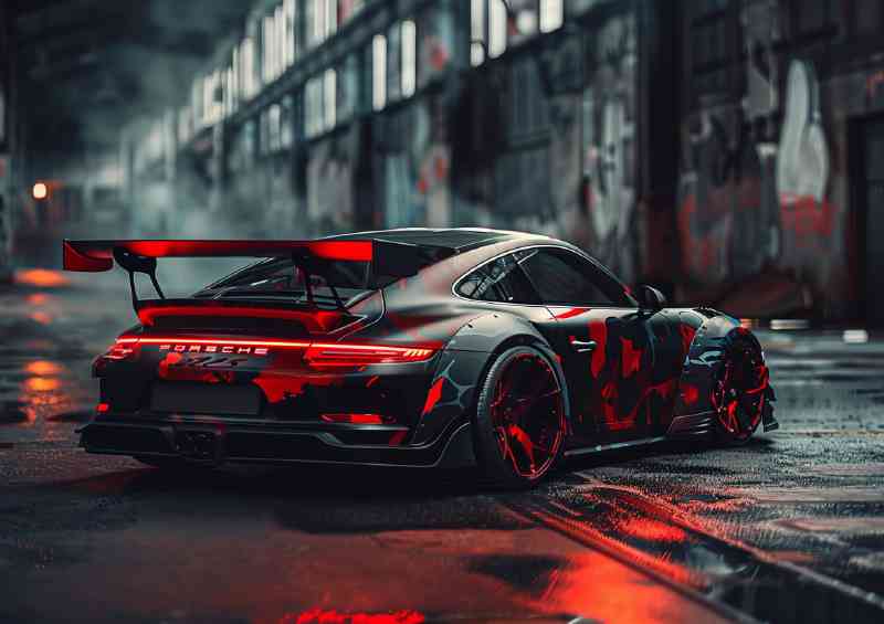 Widebody Porsche RUNT Industrial | Metal Poster