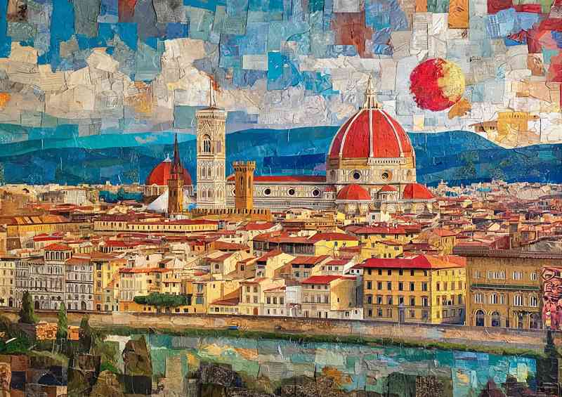 Painted style of Florance in Italy | Metal Poster