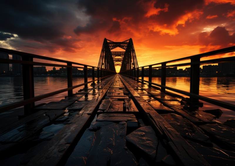 The Expresionist Bridge to cross in life | Metal Poster