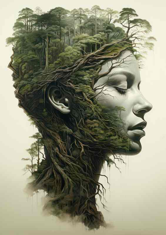 Grace Elegant Dual Imagery of the Wilderness | Metal Poster