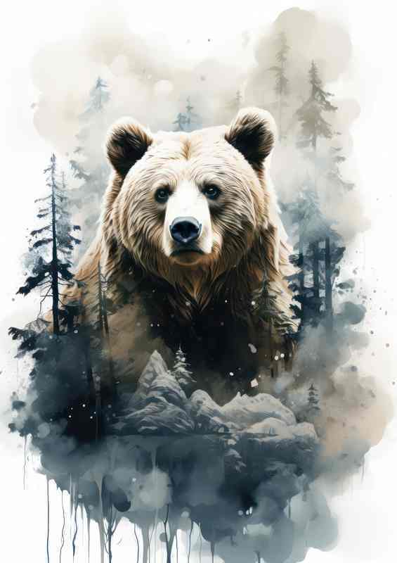 Soulful Sylvan Thoughtful Bear Creations | Metal Poster