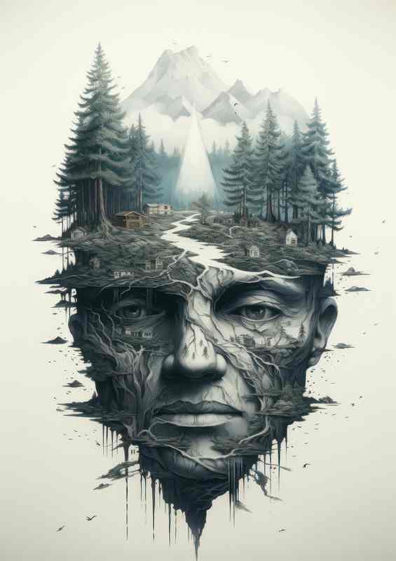 Whispers of the Woods And A Mans Head Exposure Enigma | Metal Poster