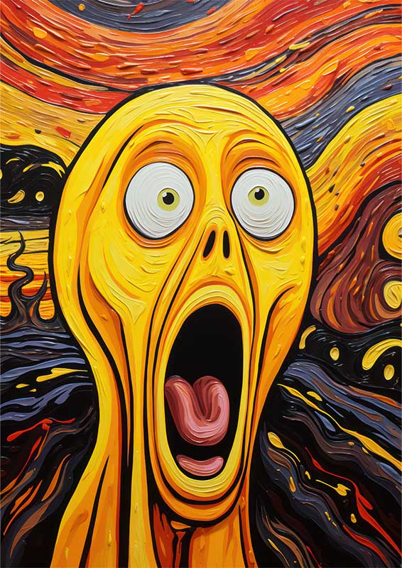 scream style Surreal Emotion Eruption | Metal Poster