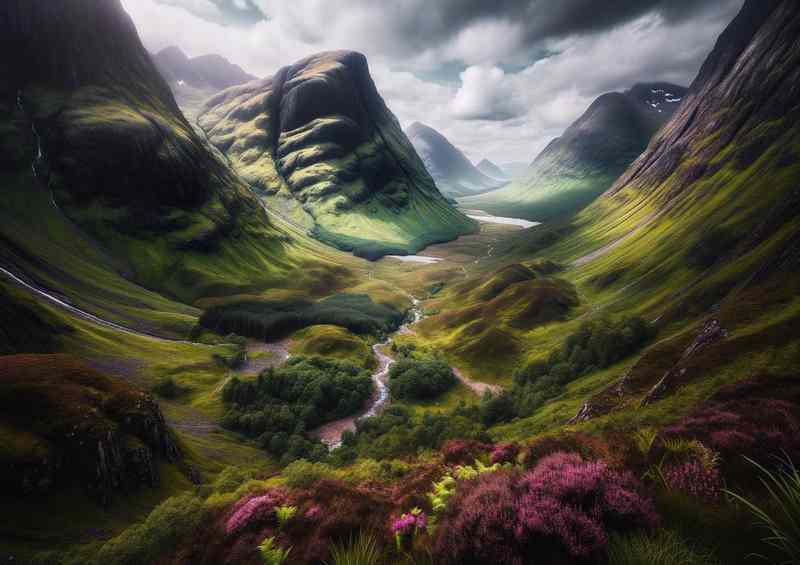 Valleys Rugged Beauty of the Glencoe Valley | Metal Poster
