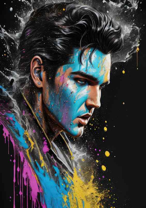 Splash art Elvis Presley | Metal Poster