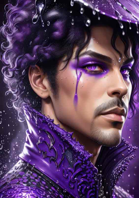 Splash art of prince purple rain | Metal Poster