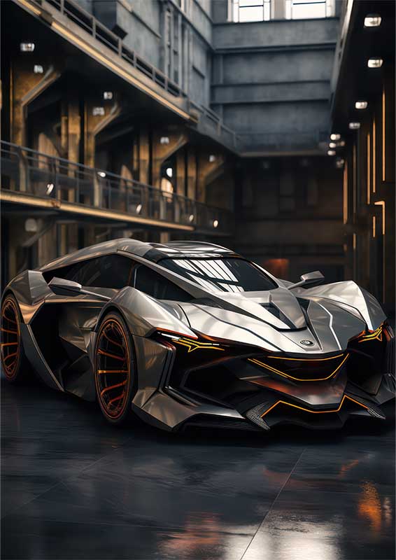 Future Super Car Amazing Detail | Metal Poster