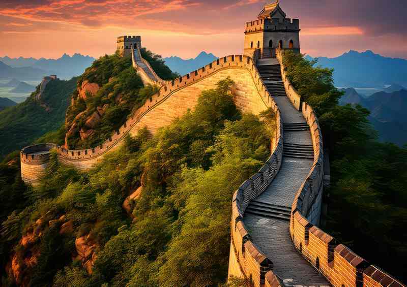 Great Wall of China A Modern Day Wonder | Metal Poster
