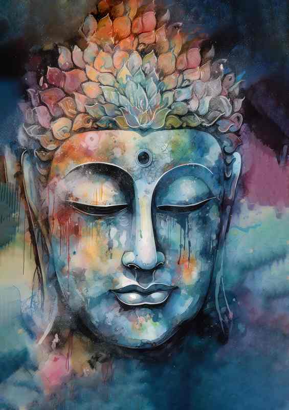 Journey to Awakening Mystical Buddhas Path to Bliss | Metal Poster