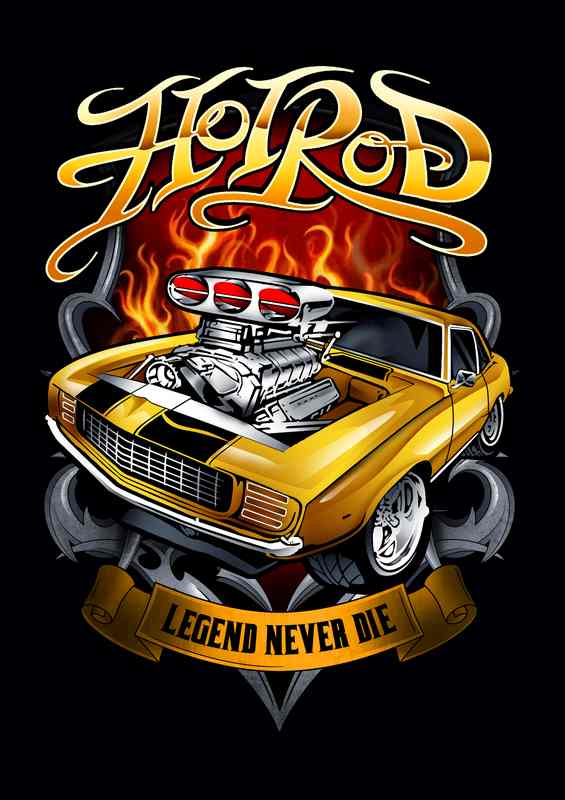 Hotrod The Legend | Metal Poster