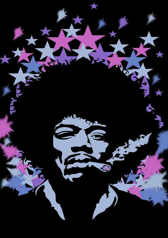 JImI Hendrix Pop Art Music | Metal Poster