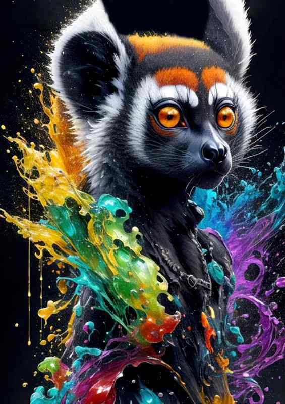 Lemur Spectrum Metal Poster