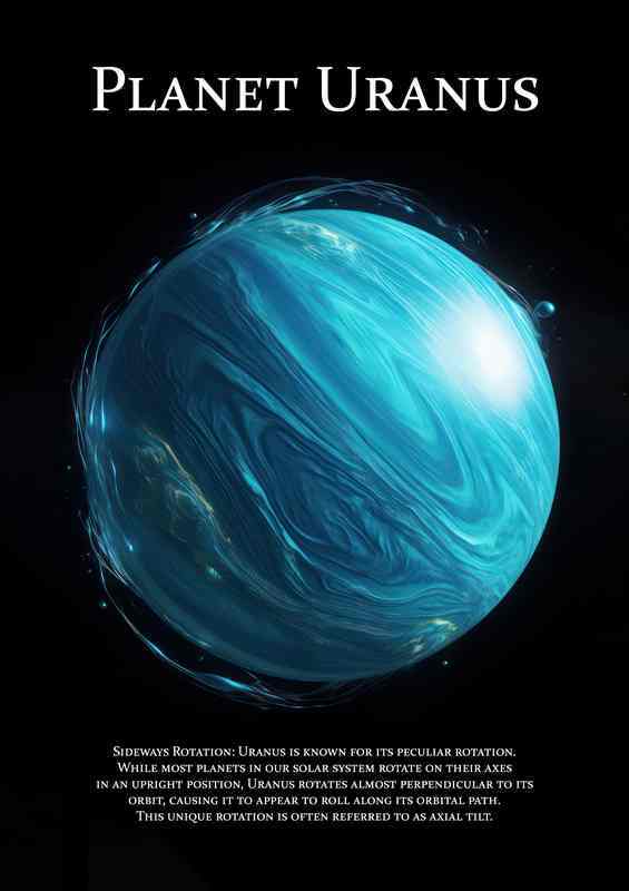 Planet Uranus Space Art | Metal Poster