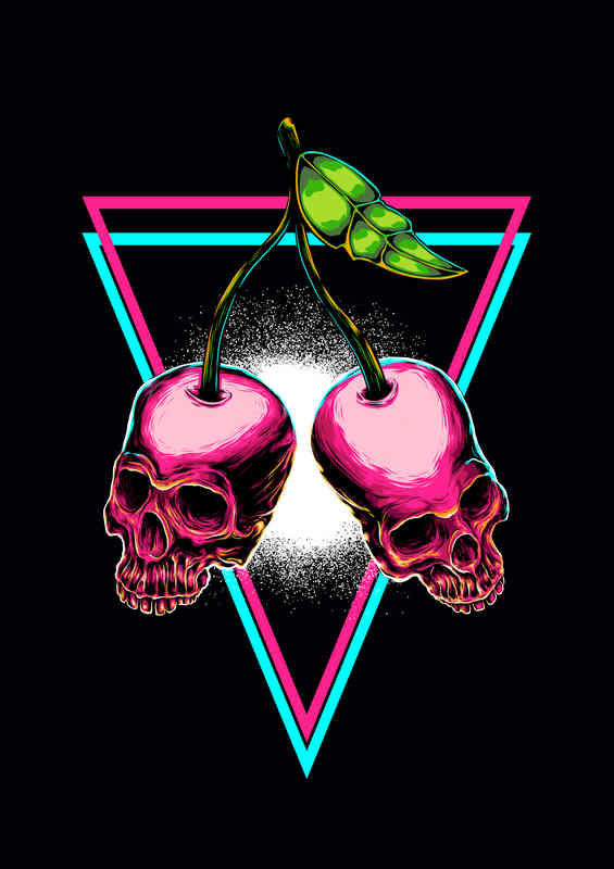 Skull Cherry | Metal Poster