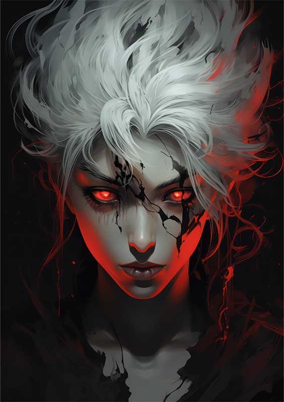 Shoku ghoul eyes on fire | Metal Poster