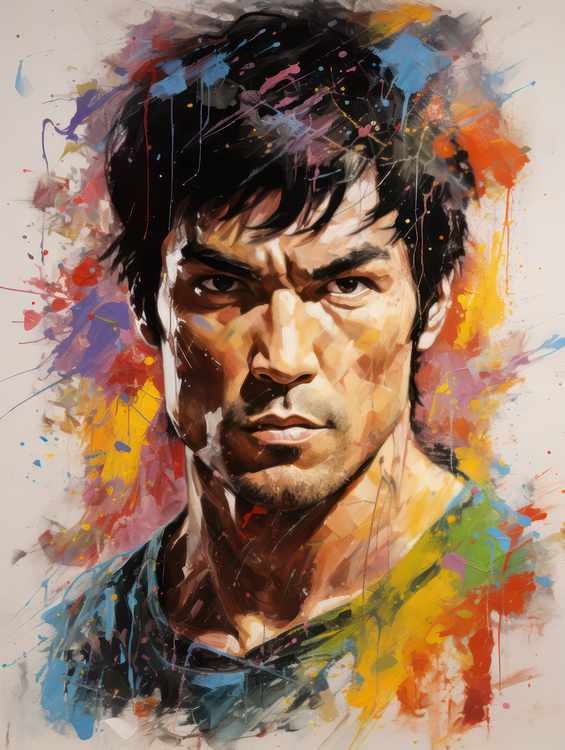Bruce Lee Very colourful | Metal Poster