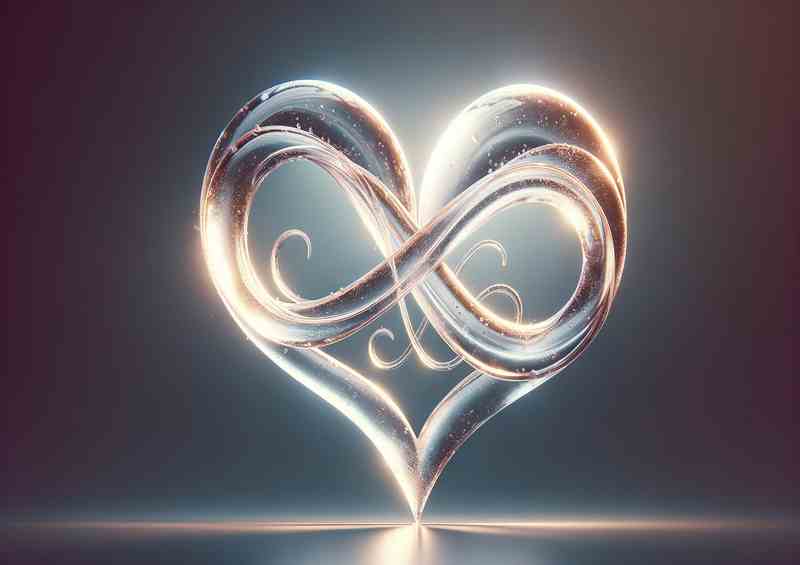 Glass Heart Infinity Symbol Artwork | Metal Poster