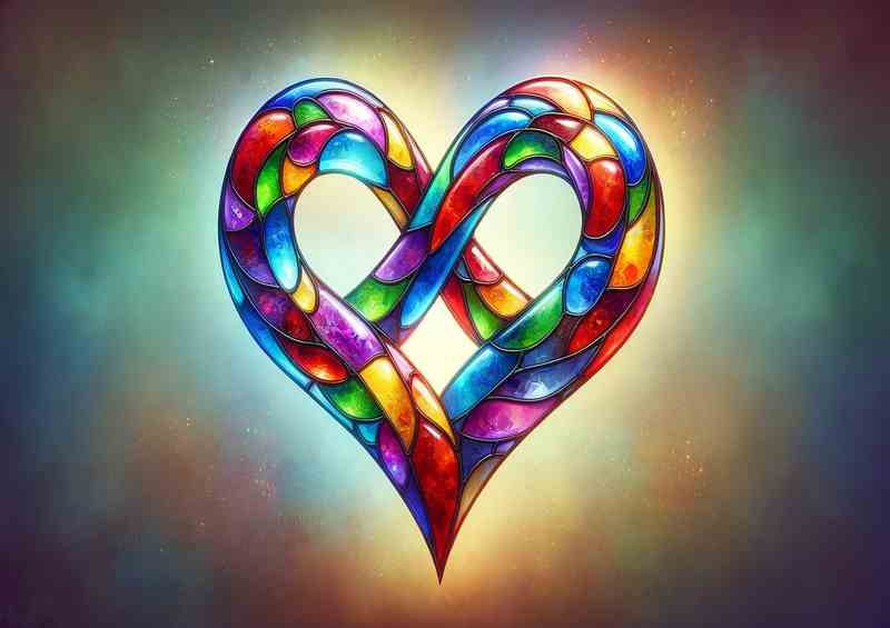 Infinity Heart Vibrant Metal Poster