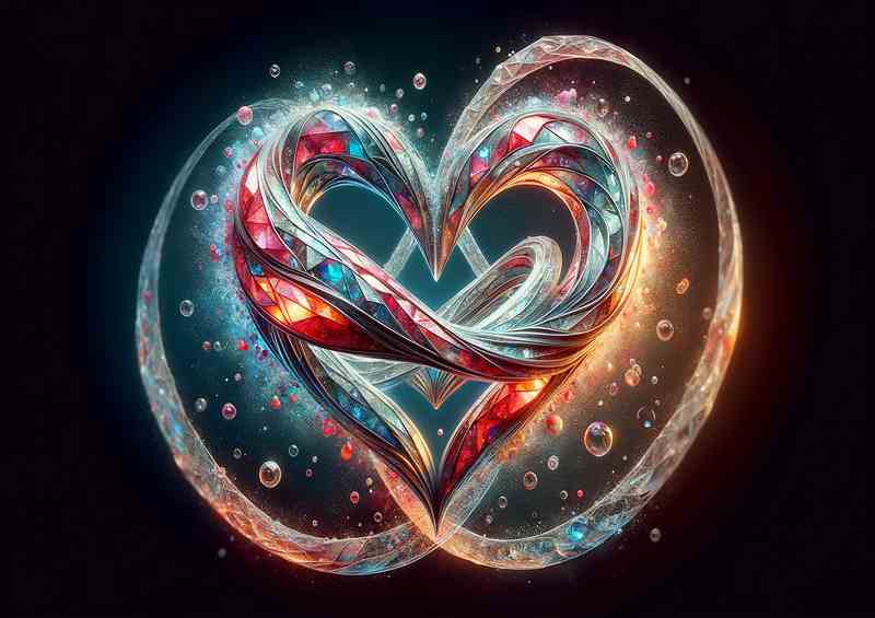 Unbound Creative Infinity Heart Symbol Composition | Metal Poster