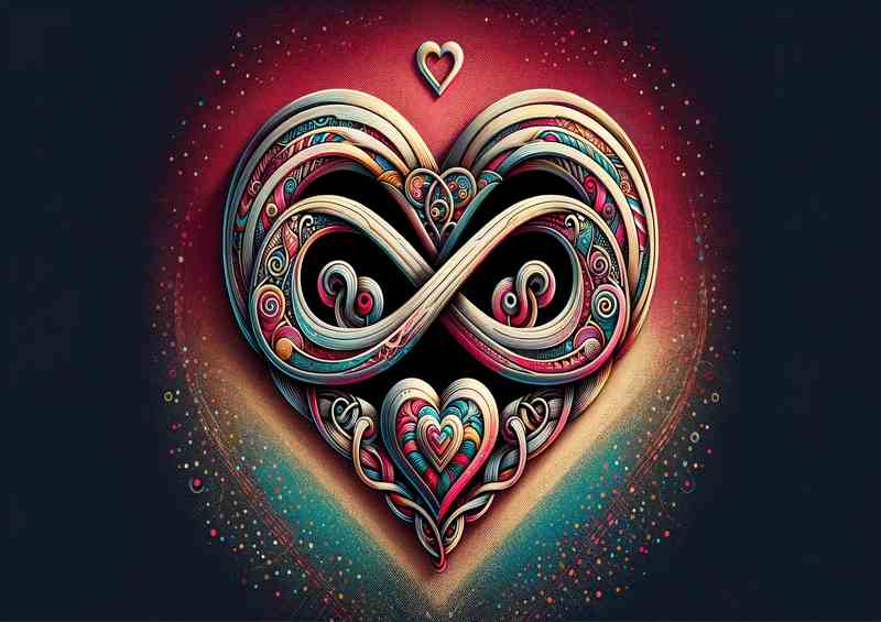 Unending Affection Heart and Infinity Symbol Fusion | Metal Poster